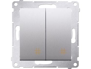 Kontakt-Simon DW7/2.01/43, Muovi, Hopea, IP20, 250 V, 10 A, 75 mm