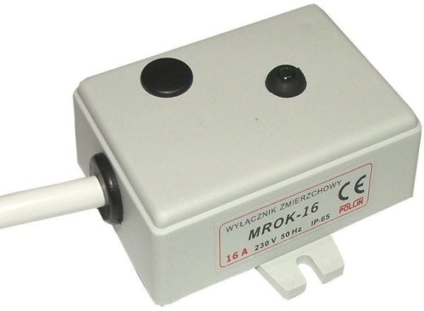 Pollin skymningsrelä 16A 230V 2-50Lx kapsling IP65 (MROK-MINI)