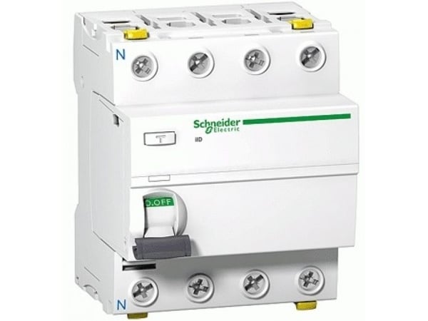 Schneider jordfelsbrytare 4P 25A 0,03A typ AC iID - A9Z11425 Schneider jordfelsbrytare 4P 25A 0,03A typ AC iID - A9Z11425