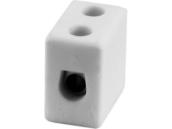 Posliininen kierreliitin 10mm2 1-kiskoinen valkoinen CPO-15A-1P 80721516