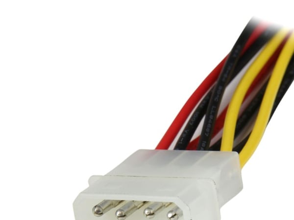 StarTech.com 12in LP4 to 2x Latching SATA Power Y Cable Splitter Adapter - 4 Pin LP4 to Dual SATA Y Splitter - Strømforsyningsadapter - 4-PIN inter...