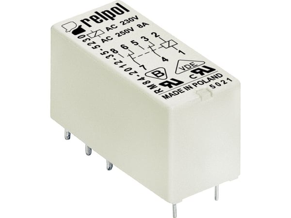 Pienoisrele 2P 8A 5V DC PCB AgNi RM84-2012-35-1005 600332