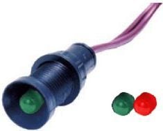 Simet signallampe 5 mm rød-grønn 12–24V AC/DC KLP 5GR/24V (84405015)