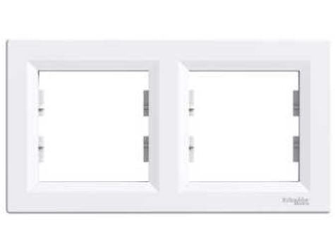 Schneider Electric kaksoiskehys Asfora vaakasuora valkoinen (EPH5800221)