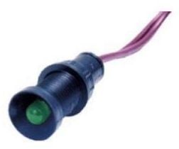 Simet diode signallampe, linse 3 mm, 24V Klp3G/24V (84403005)