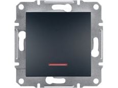 Schneider Electric Asfora 1-napainen kytkin valaistuksella antrasiitti (EPH1400171)
