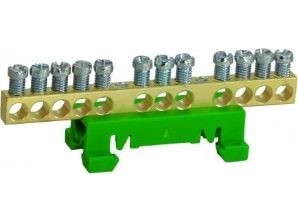 Simet-liitäntäliitin TS35:lle, PE-suojus, 12-napainen, 12x16mm2 870S/12 vihreä (89813005)