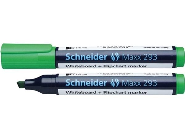 Schneider skriveredskaper Maxx 293, 10 stk, Grøn, Mejselspids, Rund, Mellem, 2 mm