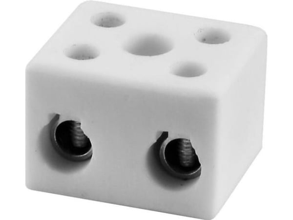 Posliininen kierreliitin 16mm2 2-kiskoinen valkoinen CPO-30A-2P 80732516