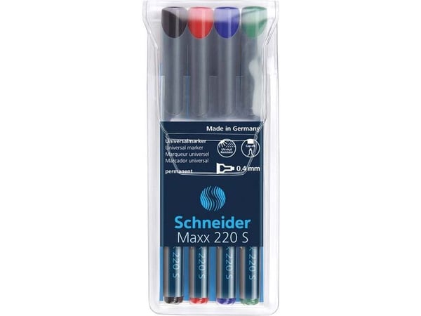 Schneider Maxx 220 S kirjoitusvälineet