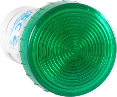 Spamel kompakt lampe grønn LED 24V AC/DC (PK22-LZ-24-LED AC/DC)