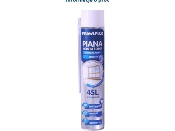 Rawlplug Universalt rørformet monteringsskum 750ml opp til 45l vinter (RPS-W)