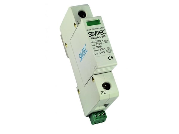 Ylijännitesuojalevy luokka D 1P 10kA SM10D/1P SIMTEC 85301000