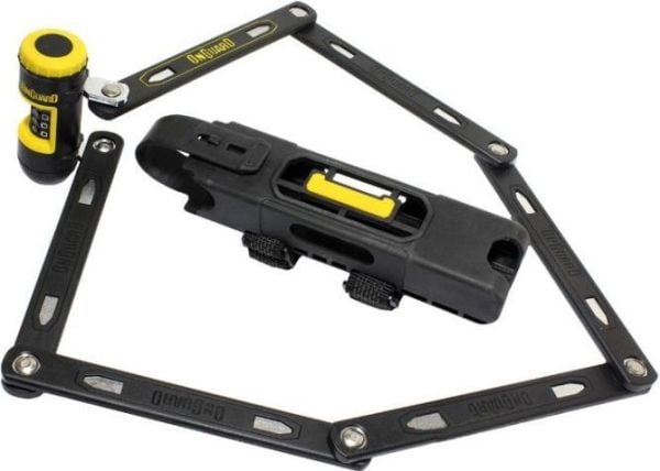 OnGuard Sykkellås Link Plate Lock Revolver Combo X4P 8131 gul-sort