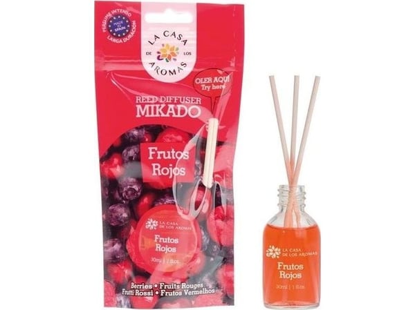 LA CASA DE LOS AROMAS_Red Fruits aromatisk olja med stickor 30 ml