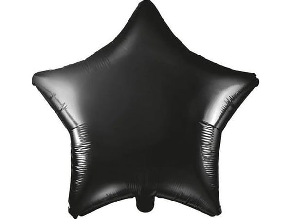Folieballon stjerne, sort