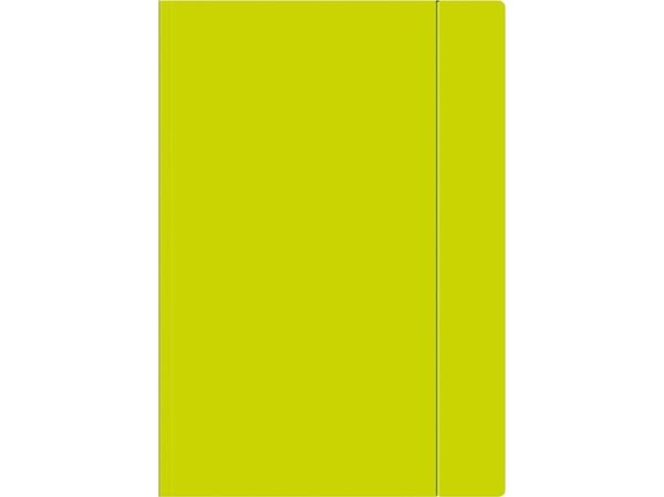 A4+ fluo lime gummibåndmappe (10 stk.)
