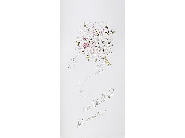 DL bryllupskort S07 - Bouquet