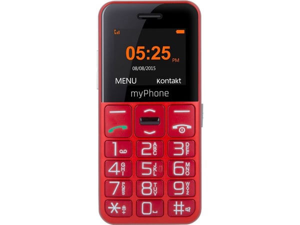 myPhone Halo Easy, Perusmalli, Yksittäinen SIM, 4,32 cm (1.7"), 0,3 MP, 1000 mAh, Harmaa, Punainen