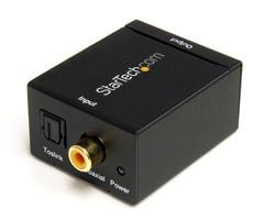 StarTech.com Digital koaxial SPDIF eller optisk Toslink till stereo RCA audio-konverterare - Koaxial/optisk digital ljudkonverterare - svart - för ...
