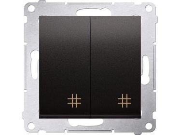 Kontakt-Simon DW7/2.01/48, Plast, Anthracit, IP20, 250 V, 10 A, 75 mm