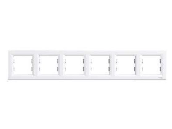 Schneider Electric Kuusinkertainen kehys Asphora vaakasuora valkoinen EPH5800621