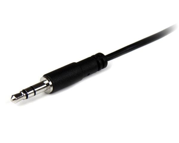 Startech 1m Slim 3.5mm Stereo Extension Audio Cable - M/F - Mini stereo Extension - 3.5mm Extension - heaDPhone Ext cord (MU1MMFS) - Lydforlengelse...