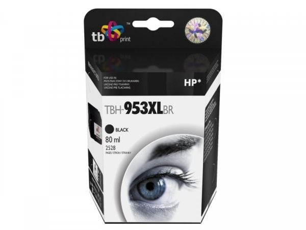 TB Print TBH-953XLBR, Sort, Pigmentbasert blekk, 80 ml, 1 stykker, 2528 sider