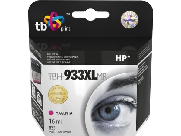 TB Print TBH-933XLMR, Fiolblå, Pigmentbasert blekk, 16 ml, 1 stykker, 825 sider