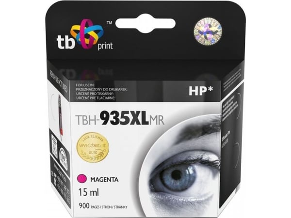 TB Print TBH-935XLMR, Fiolblå, Pigmentbasert blekk, 15 ml, 1 stykker, 900 sider