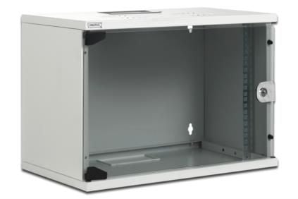 DIGITUS Professional Compact Series DN-19 12-U-S-1 - Skap - veggmonterbar - lysegrå, RAL 7035 - 12U - 19"