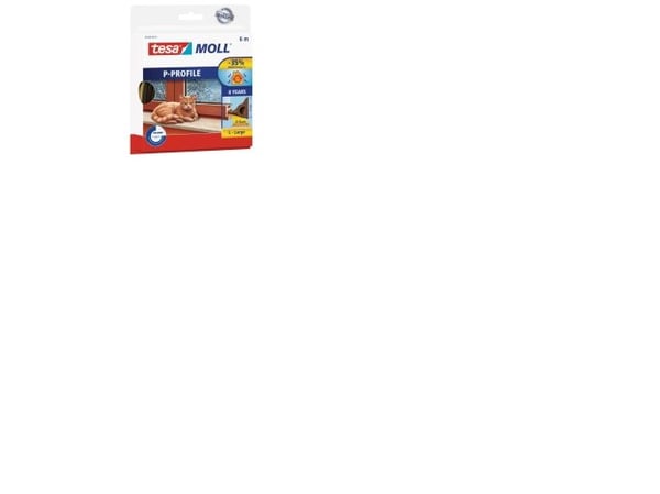 Tesa gummilist 9 mm profil P brun 6 m (0539003)
