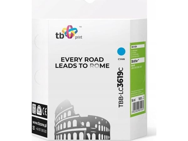 TB Print TBB-LC3619C, 18 ml, 1500 sider, 1 stykker, Enkeltpakke