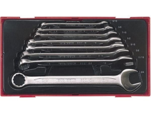 Teng Tools sett med ring-/fastnøkler 5/16 - 3/4" 8 stk. (58050303)