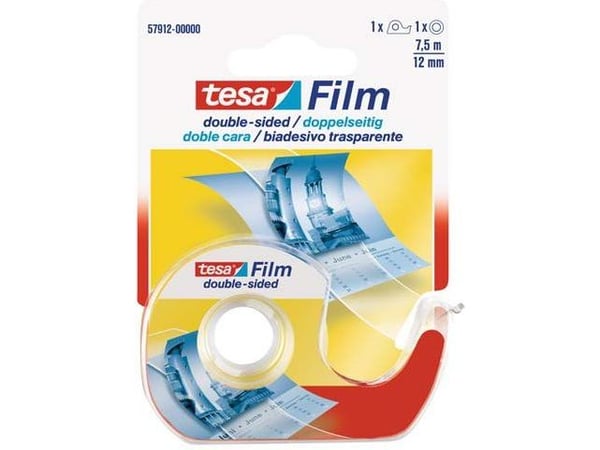 Tesa transparent dubbelsidig tejp 12 mm / 7,5 m (57912-00000-02 TS)