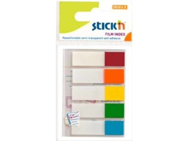 Stickn Itseliimautuvat indeksointilappuset mix 5 väriä neon (155295) Stickn Itseliimautuvat indeksointilappuset mix 5 väriä neon (155295)