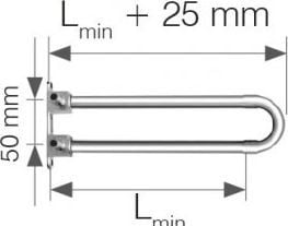 KAN-therm böj med klämma och fäste 300 mm 18x2,5 (1109068034)