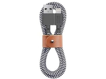 Native Union BELT-KV-L-ZEB-2, 1,2 m, Lightning, USB A, Hankjønn, Hankjønn, Sort, Hvit