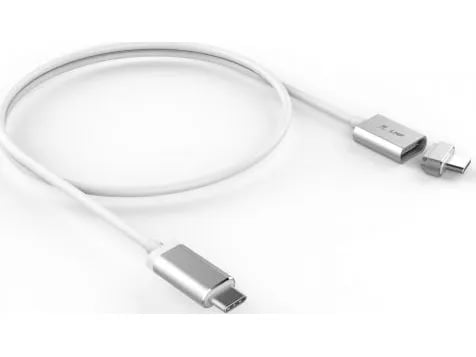 LMP 17216, 1,8 m, USB C, USB C, Sølv