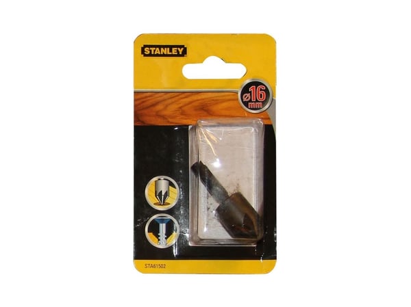 Stanley STA61502-XJ, Drill, Forsenkningsbor, 1,6 cm, Tre, Sekskanttange, Sort