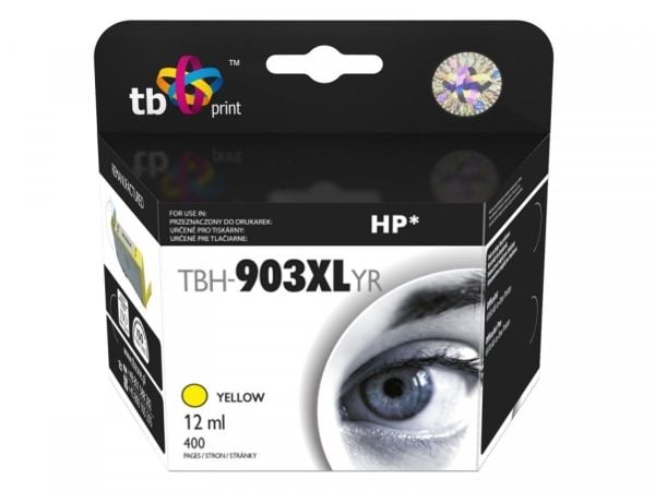 TB Print TBH-903XLYR, Gult, Pigmentbasert blekk, 12 ml, 1 stykker, 400 sider