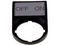 Eaton skylt OFF-ON 50x30 mm svart rektangulär M22S-ST-GB10 (216499)