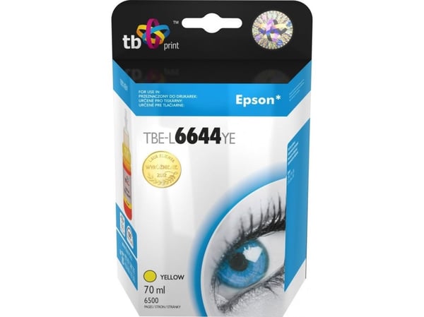 TB Print TBE-L6644YE, Gult, Pigmentbasert blekk, 70 ml, 1 stykker, 6500 sider