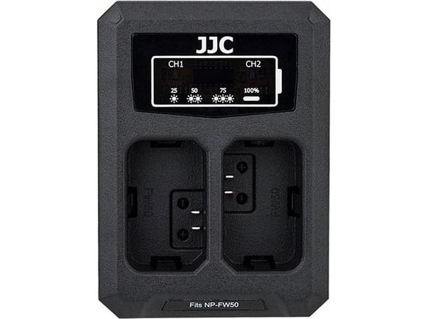 JJC kameralader Dobbel usb-lader for 2x batteri for Sony Np-fw50 Npfw50 JJC kameralader Dobbel usb-lader for 2x batteri for Sony Np-fw50 Npfw50
