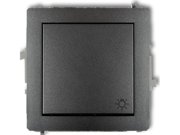 Karlik 11DWP-5, Trykknapkontakt, grafiitti, IP20, IP44, 250 V, 10 A