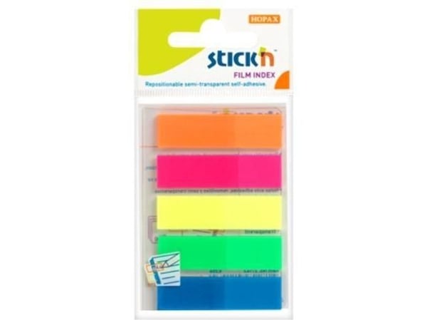 Indeksfliker selvklebende i blandet neon, 5 stk. (155296) Indeksfliker selvklebende i blandet neon, 5 stk. (155296)