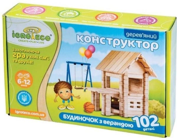 Igroteco treklosser Hus med veranda 102 deler