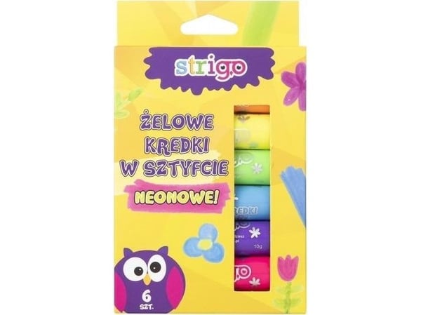 Strigo neonvoksfargestifter 6 stk STRIGO