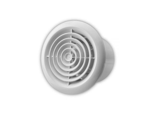 Vents aksialvifte Ø125 230V 16W 185 m3/h 35 dB takrund (125PF)