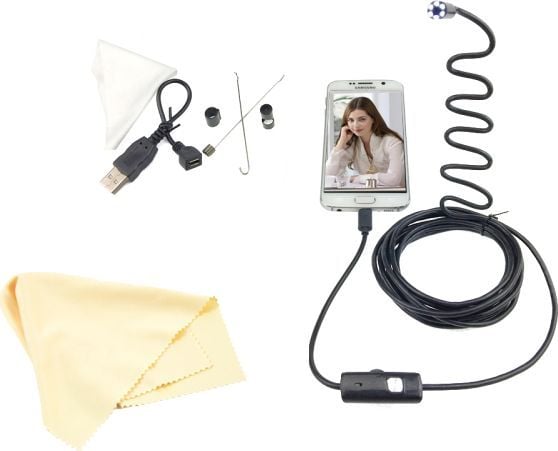 Xrec endoskop inspektionskamera usb 5m, stel kabel (5829037)